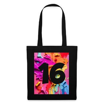 NO. 16 NUMBER 16 COLORFUL 16TH BIRTHDAY - Tote Bag - black - Front