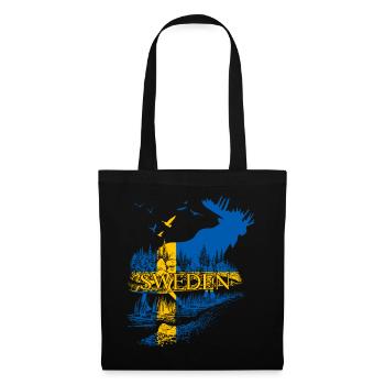 SUÈDE ORIGNAL DRAPEAU SUÉDOIS - Sac en tissu - noir - Devant