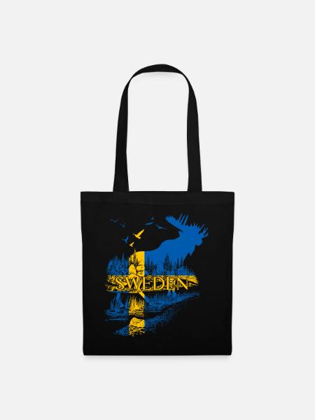 SUÈDE ORIGNAL DRAPEAU SUÉDOIS - Sac en tissu - noir