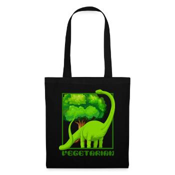 Dinosaurier Brachiosaurus - Stoffbeutel - Schwarz - Vorne