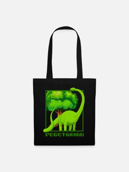 Dinosaurier Brachiosaurus - Stoffbeutel - Schwarz