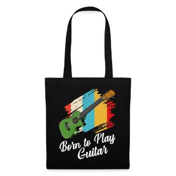 Né pour jouer de la guitare - Sac en tissu - noir - Devant