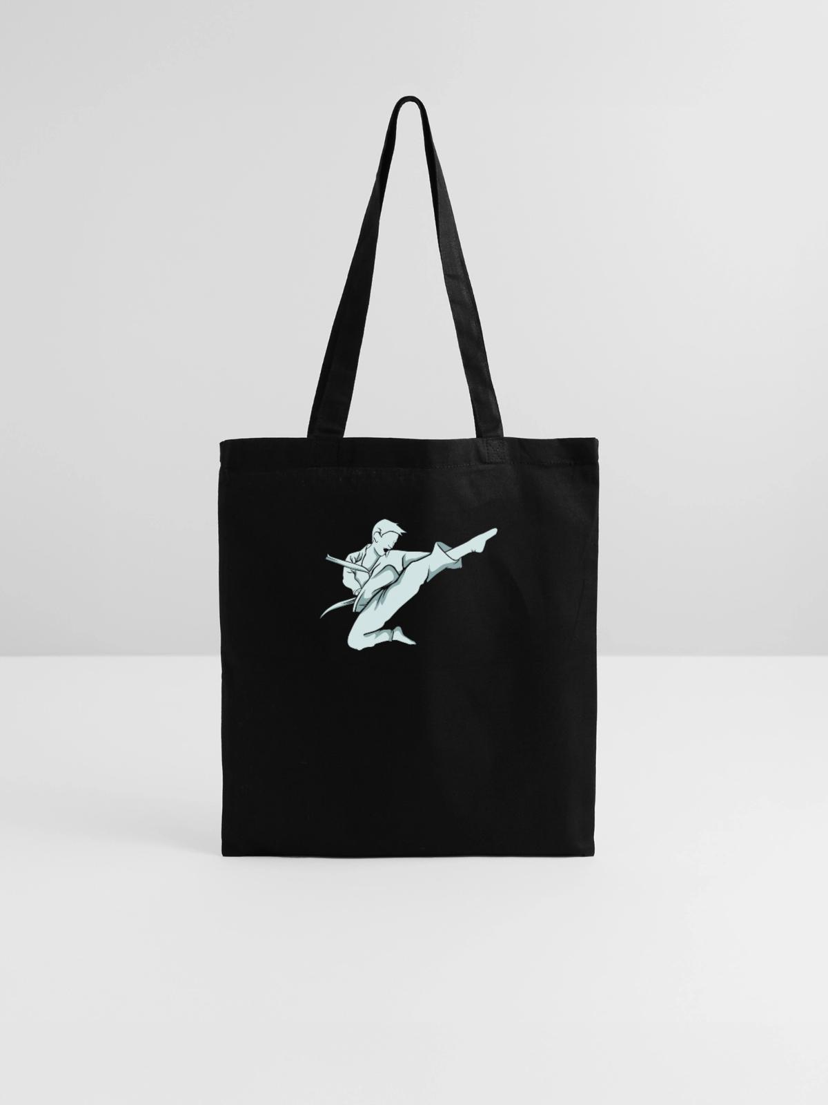Karate Karateka - Stoffbeutel - Schwarz - Vorne