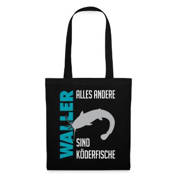 Wels fischen Kampf mit dem starken Wels - Stoffbeutel - Schwarz - Vorne