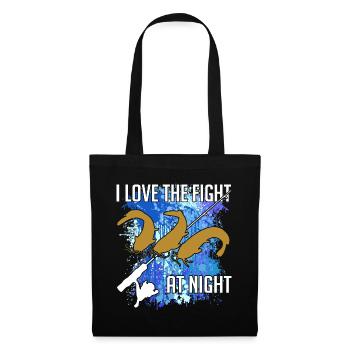 Poisson-chat Poisson-chat Pêche Silhouette de poisson-chat et taches de couleur - Sac en tissu - noir - Devant
