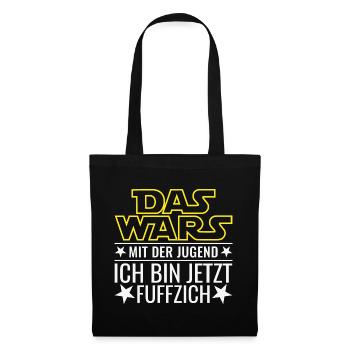 50. Geburtstag Fuffzich Das wars Mit der Jugend - Stoffbeutel - Schwarz - Vorne
