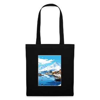 Dutch Harbor Alaska Vintage Reiseposter Souvenir - Stoffbeutel - Schwarz - Vorne