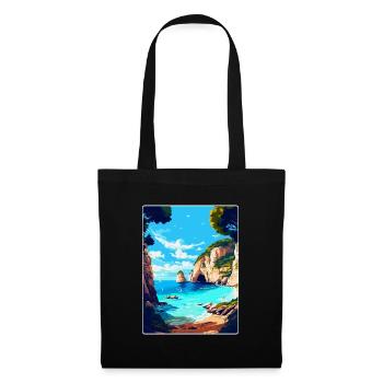 Zakynthos Greece Vintage Travel Poster Souvenir - Tote Bag - black - Front