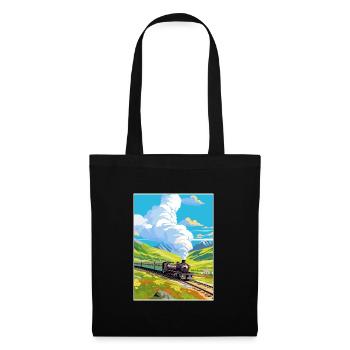 Orient Express Europa Deko Vintage Reiseposter - Stoffbeutel - Schwarz - Vorne