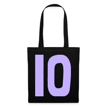 10. 10 JAHRE. 10-JÄHRIGES JUBILÄUM. 10-JÄHRIGES JUBILÄUM. - Stoffbeutel - Schwarz - Vorne
