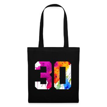 NUMBER 30 YEARS OLD 30TH BIRTHDAY - Tote Bag - black - Front