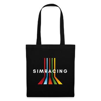 Simracer, Simracing, Racer, Racing Gift - Stoffbeutel - Schwarz - Vorne