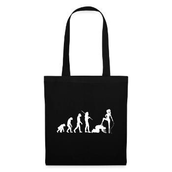 Evolution Domina - Weiße Silhouetten mit Peitsche - Stoffbeutel - Schwarz - Vorne