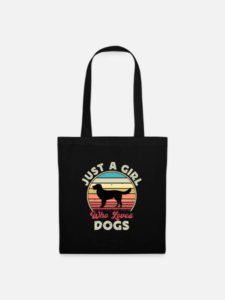 Deutsch Langhaar Vorstehhund Silhouette Retro - Stoffbeutel - Schwarz