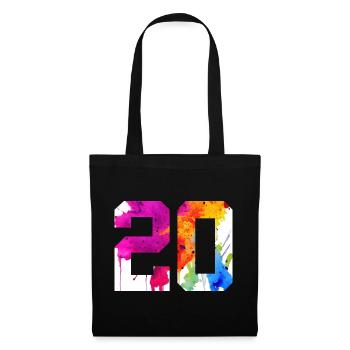 NUMMER 20 JAHRE ALT 20. GEBURTSTAG - Stoffbeutel - Schwarz - Vorne