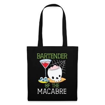 Barkeeper des Makabren Barkeeper Halloween - Stoffbeutel - Schwarz - Vorne