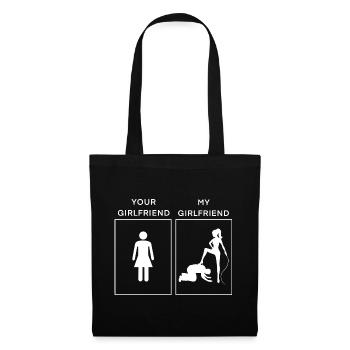 Your Girlfriend My Girlfriend - Domina Humor - Stoffbeutel - Schwarz - Vorne