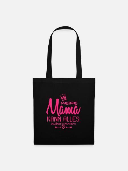 Meine Mama Spruch - Babysprüche - Geschenk - Stoffbeutel - Schwarz