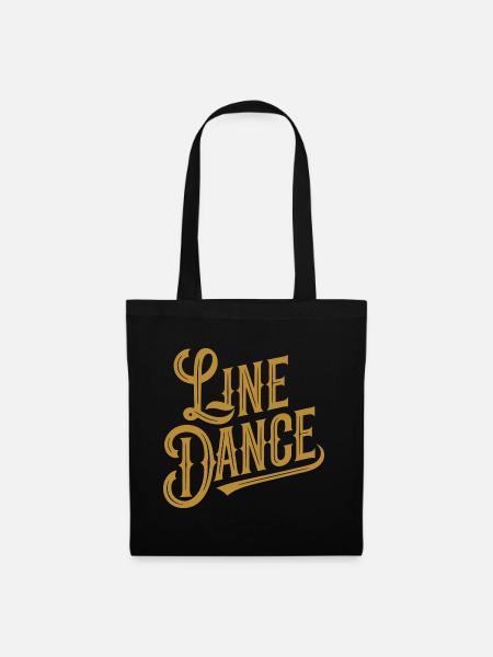 Line Dance mein Hobby - meine Passion - mein Ding - Stoffbeutel - Schwarz