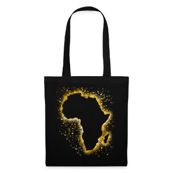 Afrika kontinent - Stoffbeutel - Schwarz - Vorne