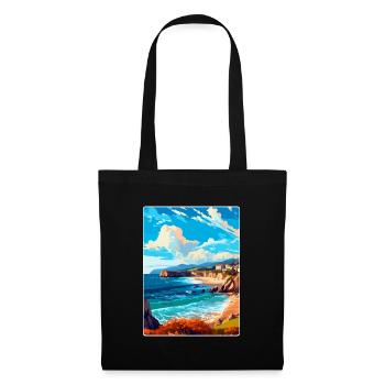 Cantabrie Espagne Affiche de voyage vintage Souvenir WPA - Sac en tissu - noir - Devant
