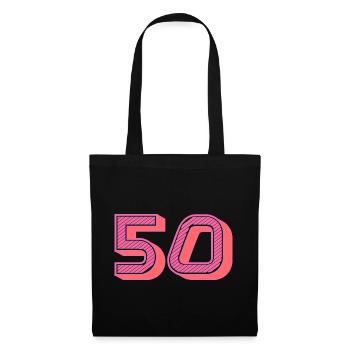 50. 50 YEARS. 50th ANNIVERSARY. 50TH ANNIVERSARY. - Tote Bag - black - Front