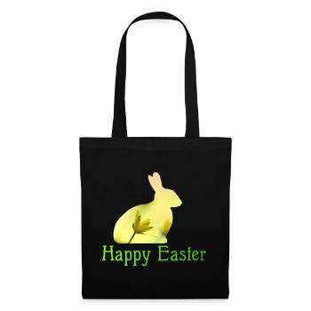 Happy Easter - Stoffbeutel - Schwarz - Vorne
