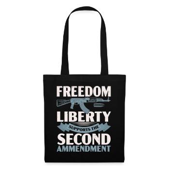 Freedom Liberty Unterstützt Den Zweiten Verfassung - Stoffbeutel - Schwarz - Vorne