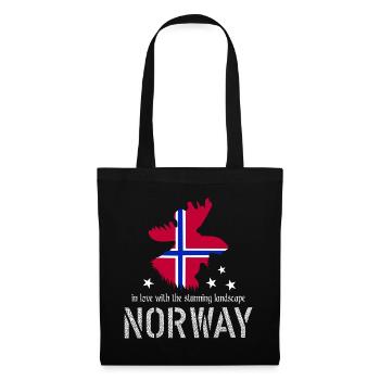 Norwegen Elche - Stoffbeutel - Schwarz - Vorne