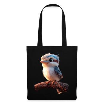 Kookaburra Jägerliest Lachender Hans Süßer Vogel - Stoffbeutel - Schwarz - Vorne