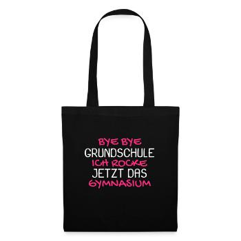 Gymnasium Einschulung Schulbeginn Geschenk - Stoffbeutel - Schwarz - Vorne