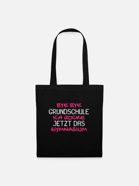 Gymnasium Einschulung Schulbeginn Geschenk - Stoffbeutel - Schwarz