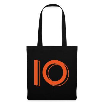 Trikotnummer 10 orange - Stoffbeutel - Schwarz - Vorne