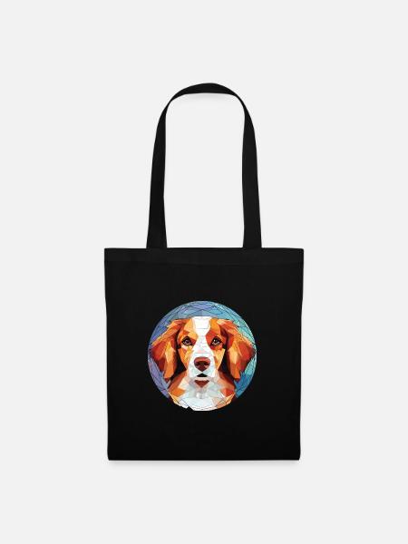 Kooikerhondje Hunderasse Aquarell Illustration - Stoffbeutel - Schwarz