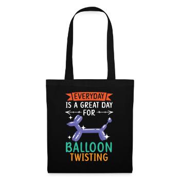 Jeder Tag ist ein großartiger Tag für Ballonverdre - Stoffbeutel - Schwarz - Vorne