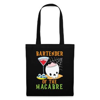 Barkeeper des Makabren Barkeeper Halloween - Stoffbeutel - Schwarz - Vorne