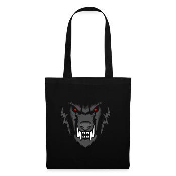 Werewolf Werwolfkopf Werwolf Wolfsmensch - Stoffbeutel - Schwarz - Vorne