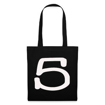 5. 5 JAHRE. 5-JÄHRIGES JUBILÄUM. 5-JÄHRIGES JUBILÄUM. 5. - Stoffbeutel - Schwarz - Vorne