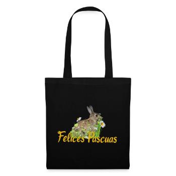 felices pascuas Frohe Ostern - Stoffbeutel - Schwarz - Vorne