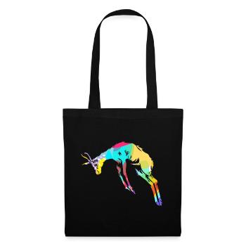 Spritzige Gazelle Steppenbewohner - Stoffbeutel - Schwarz - Vorne