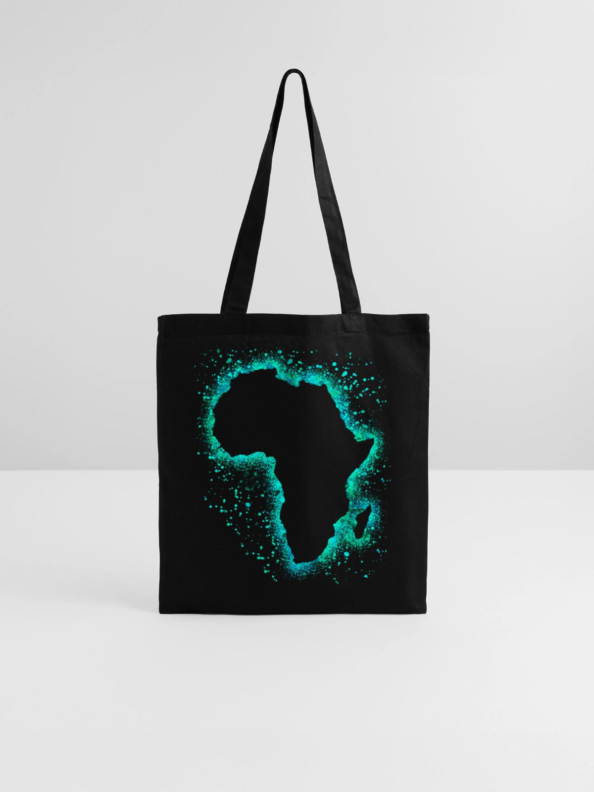 Afrika - Stoffbeutel - Schwarz - Vorne