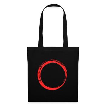 Kreis Symbol Design Rot - Stoffbeutel - Schwarz - Vorne