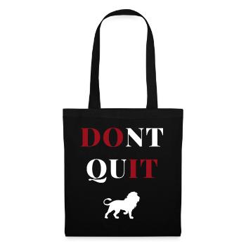 don't quit lion heart - Tote Bag - black - Front
