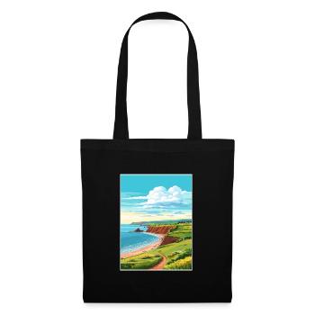 St Bees Head Cumbria Vintage Reiseposter WPA Kunst - Stoffbeutel - Schwarz - Vorne