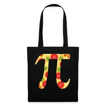 Pizza Pi Italienisches Essen Pizza-Esser Mathemati - Stoffbeutel - Schwarz - Vorne