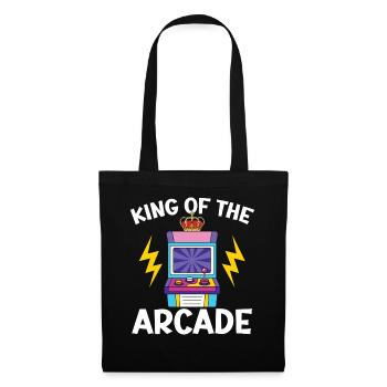 King Of The Arcade Spiele Videospiel Spiele Gamer - Stoffbeutel - Schwarz - Vorne