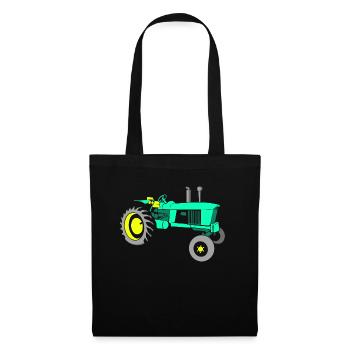 Traktor Trecker - Stoffbeutel - Schwarz - Vorne