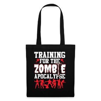 Training für Zombie Apocalypse - Stoffbeutel - Schwarz - Vorne