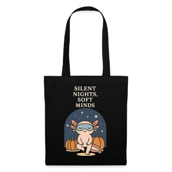 Axolotl Silent Nights Halloween - Stoffbeutel - Schwarz - Vorne