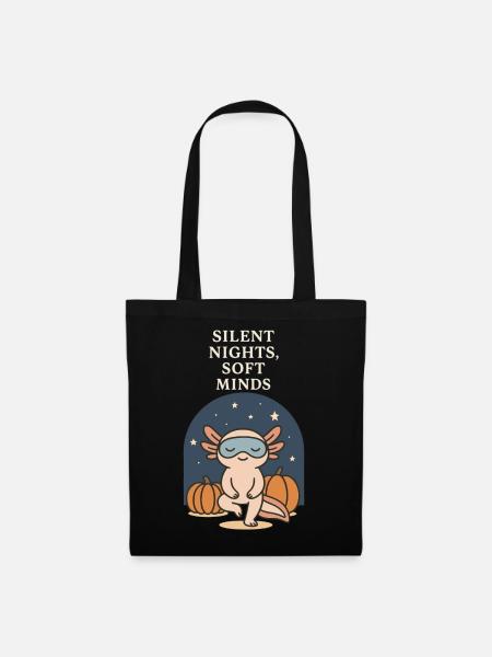Axolotl Silent Nights Halloween - Stoffbeutel - Schwarz